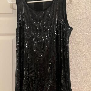 Michael Kors Black Sequin Top